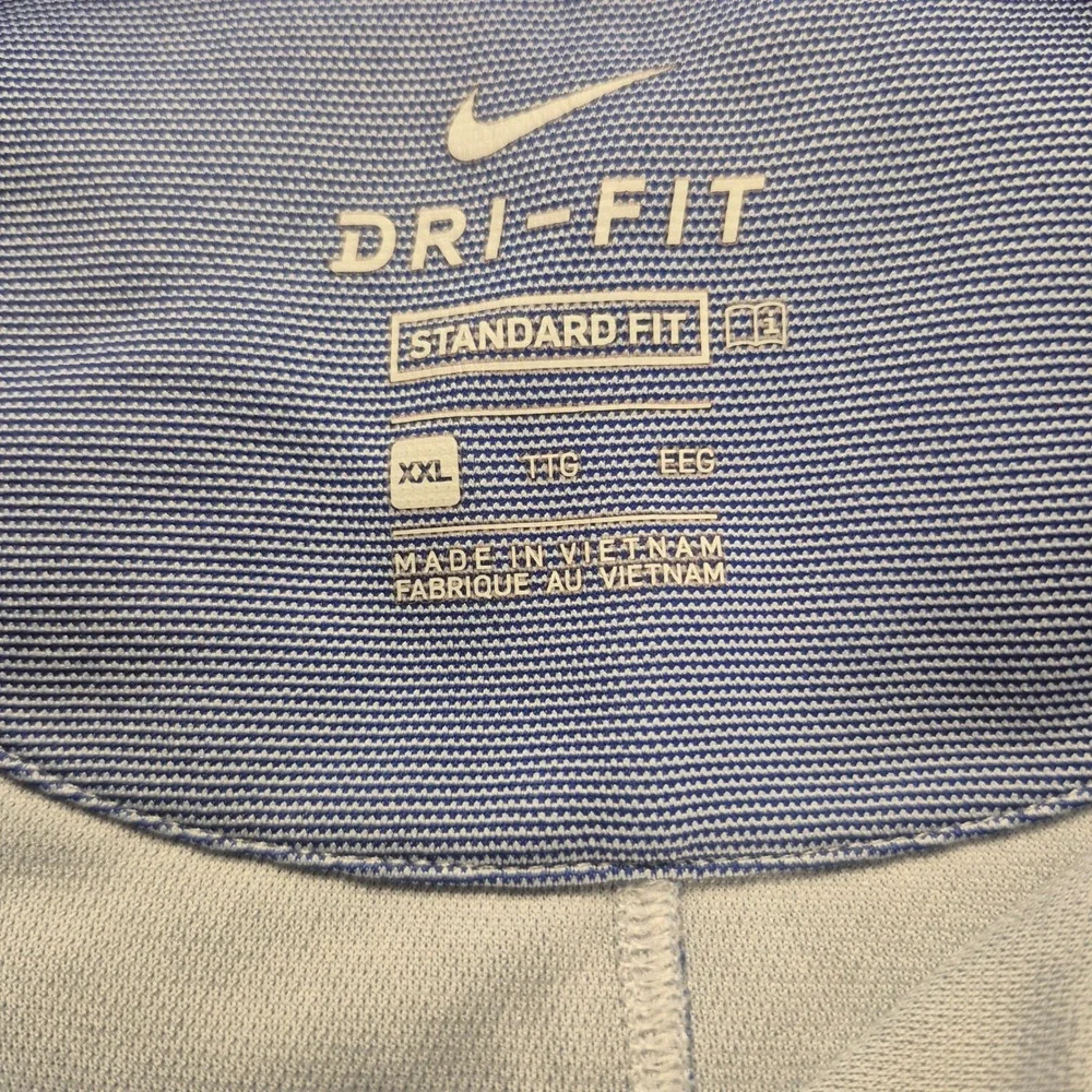Nike Dri-FIT Polo Shirt Mens 2XL Periwinkle Purple Golf Performance Swoosh